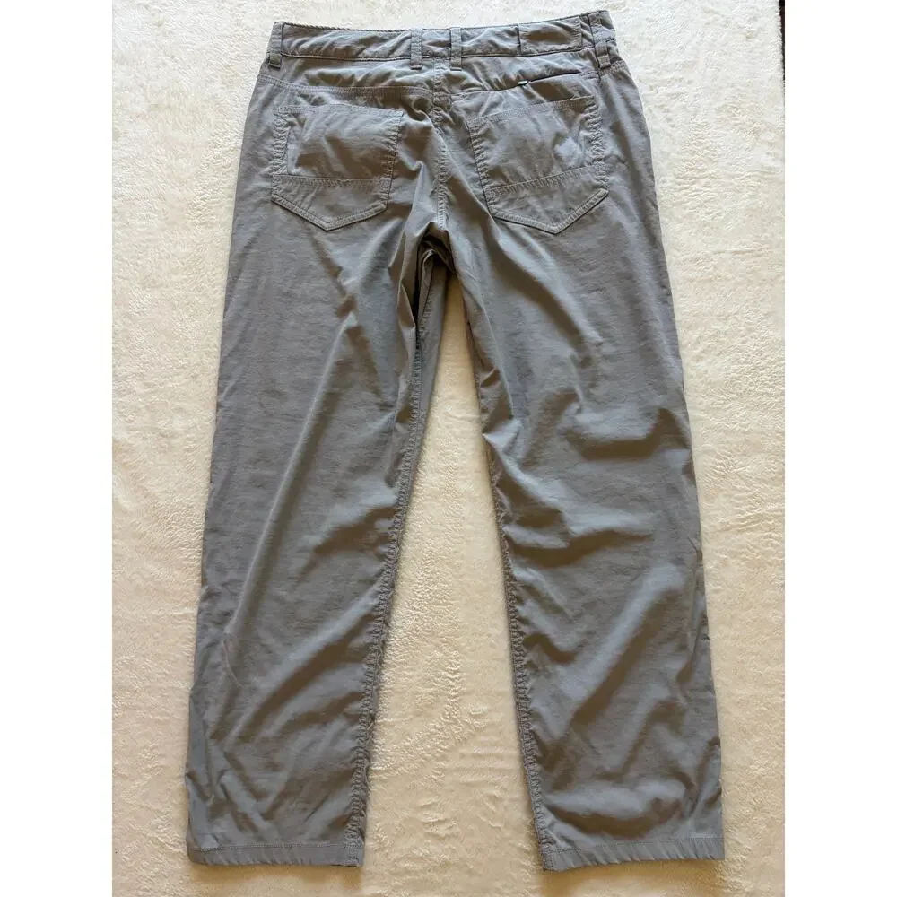 The North Face Mens 34 Gray Stretch Nylon Hiking Pants Lightweight Outdoor